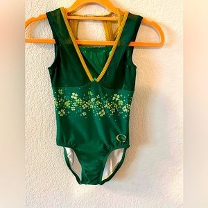 Green/Gold Ozone leotard